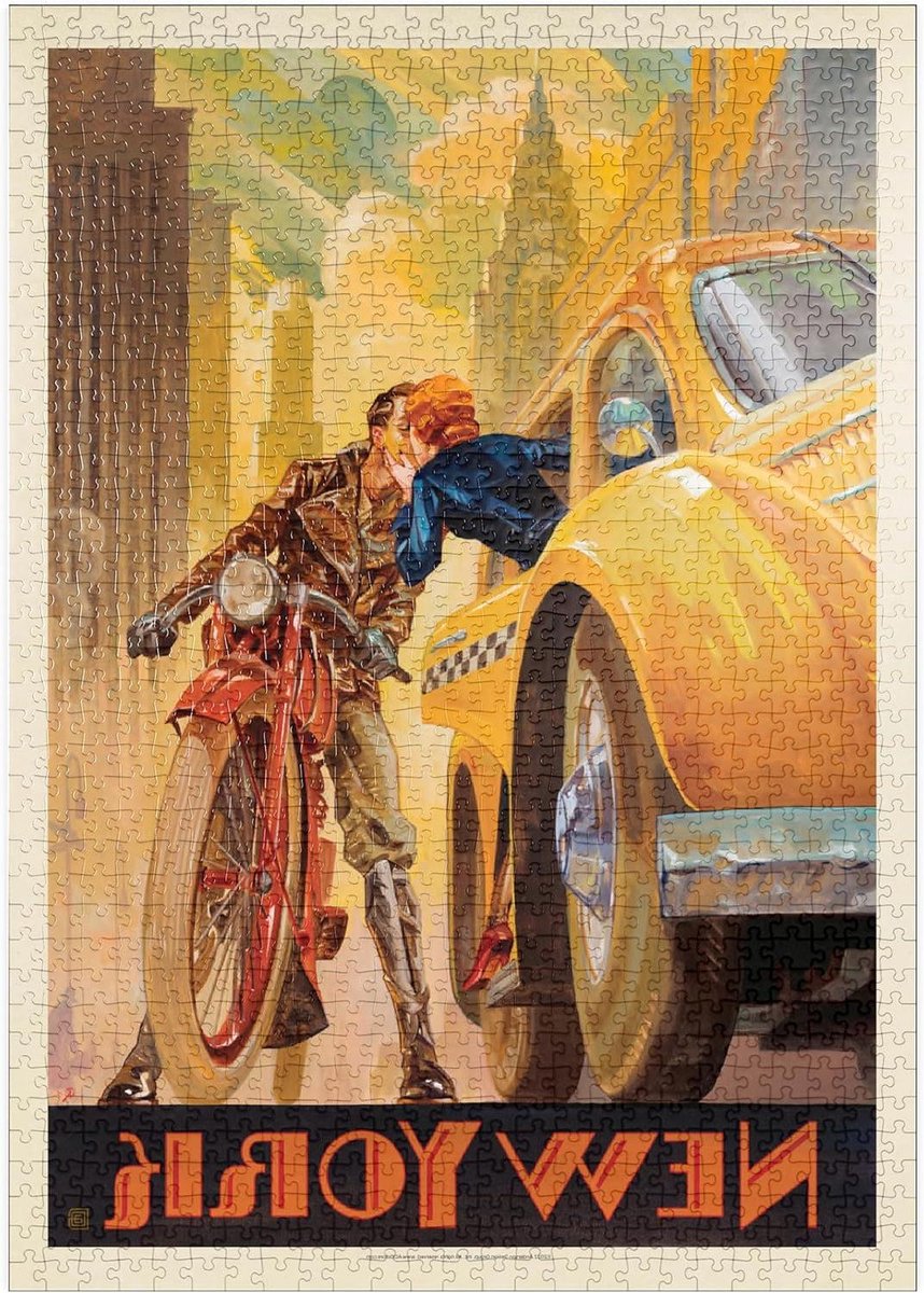 Legpuzzel - Stadspuzzel Poster - Ontspannen Tijdverdrijf - Hoge Resolutie Print - 1000 Stukjes - Vintage Kleuren