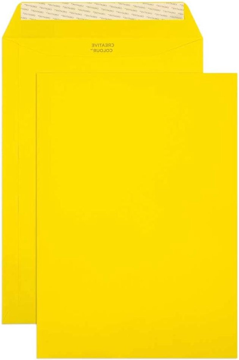 Portemonnee Enveloppen - Gekleurde Brievenbussen - Zakelijke Post - Peel & Seal - C4 229x324mm - Banaan Geel