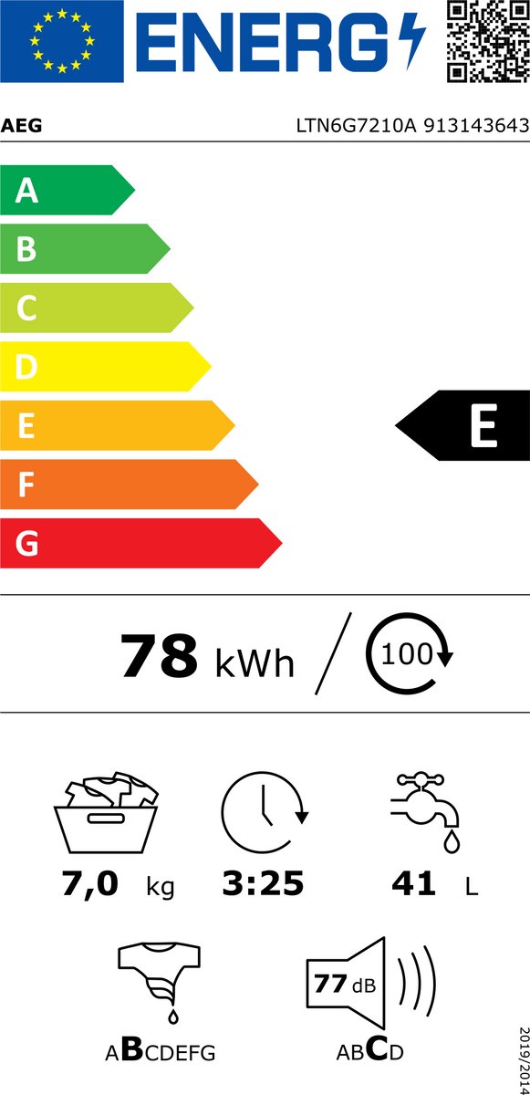 AEG LFR62E114S Wasmachine – 10 kg - Franse scherm - 6000 Serie - ProSense®‑technologie – Energieklasse A — afbeelding 2