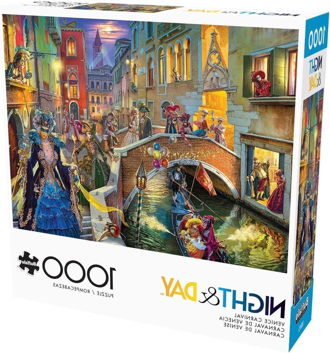 Legpuzzel Carnaval Venetië - Puzzel voor volwassenen - Ontspannende hobby - Precisie snijtechniek - 68 x 50 cm - Meerkleurig