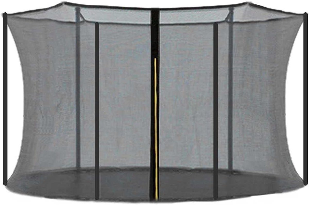 Trampoline Net - Veiligheidsnet - Buiten Spelen - Dubbele Ingang - 10-14 Voet - Zwart