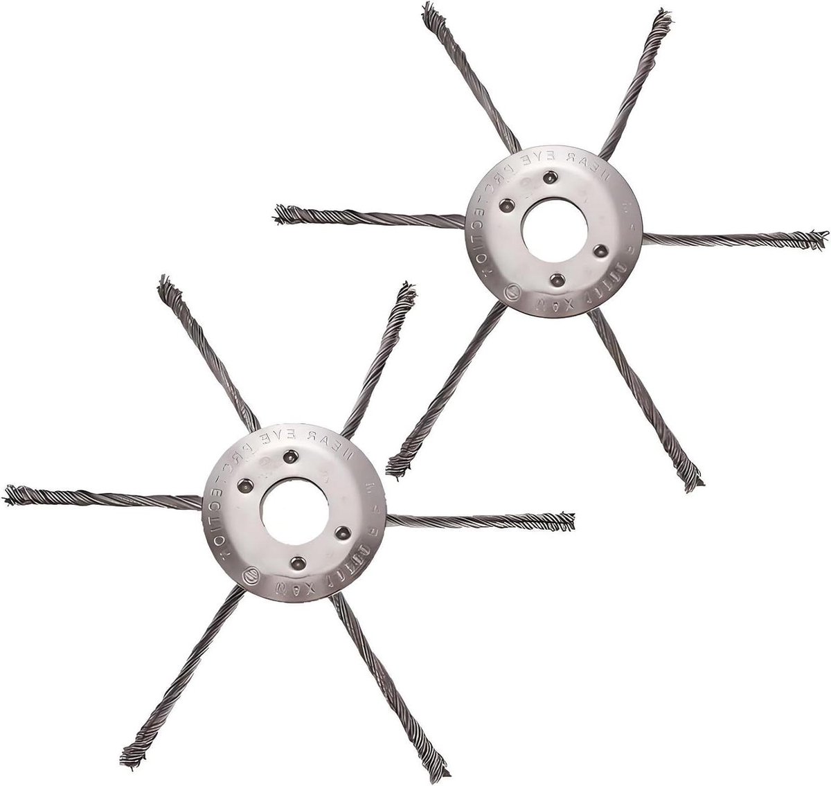 Onkruidborstel Set - Staaldraad Trimkop - Gazon Onderhoud - Universele Pasvorm - 2 Stuks - Metaal