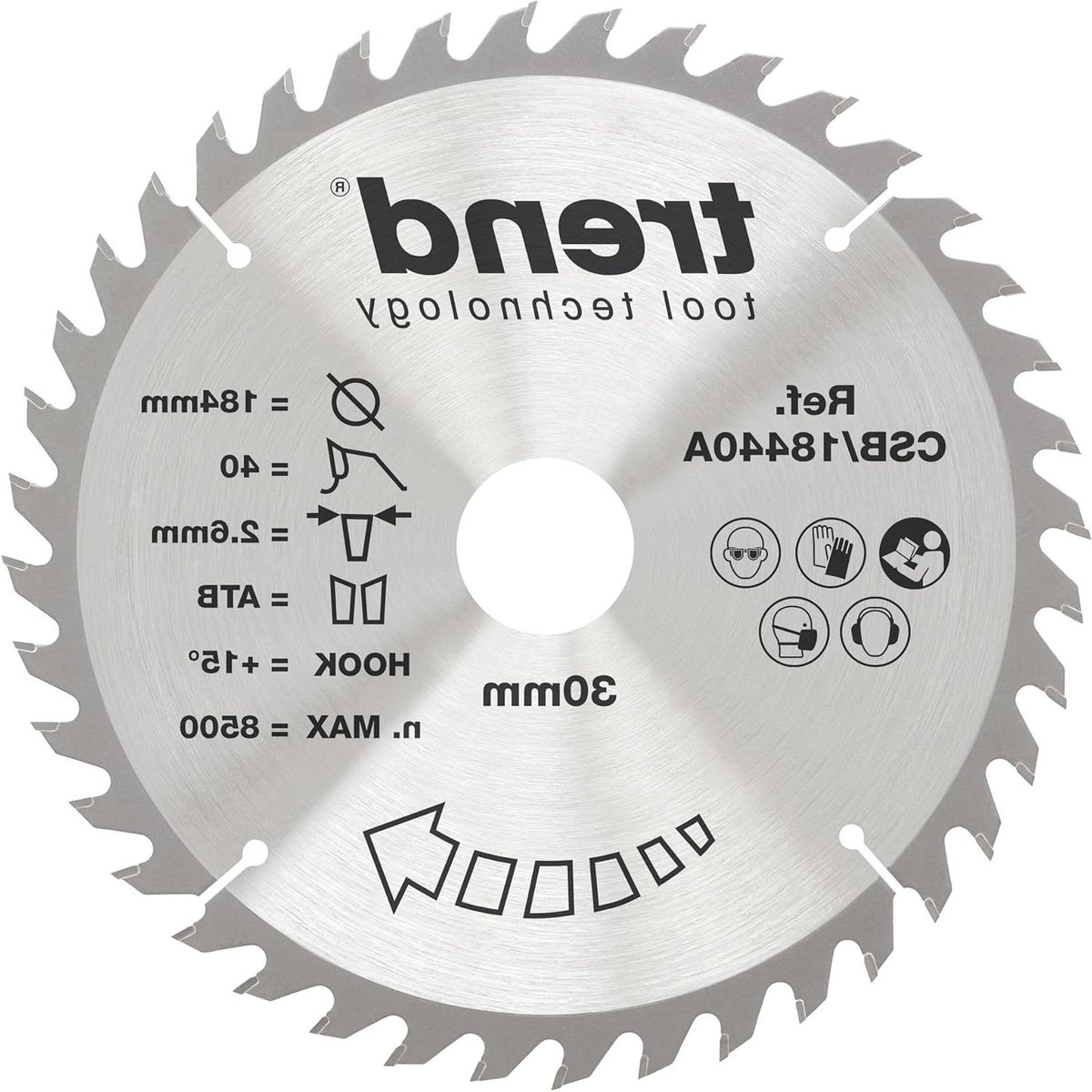 Afkortzaagblad TCT - Cirkelzaagblad Hout - Precisie Zagen - Wolfraamcarbide Tips - 184 mm 40 Tanden - Metaal