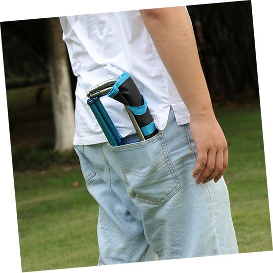 Opvouwbare Kruk - Mini Stoel - Buitenactiviteiten - Lichtgewicht Ontwerp - 35X21cm - Blauw — afbeelding 2