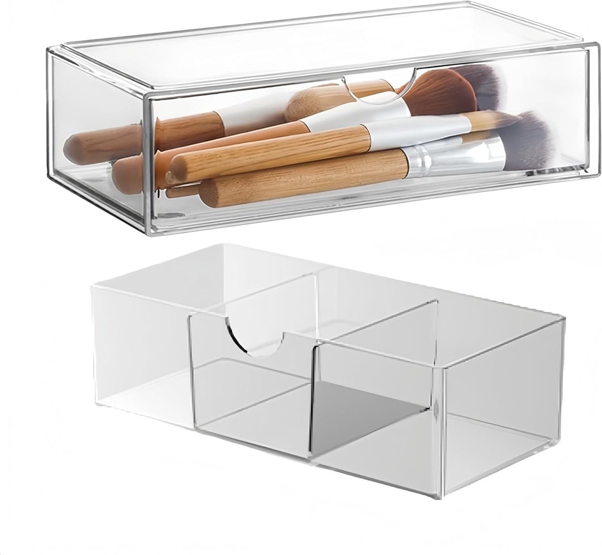 Ronte - Transparante badkamer lade organizer en make-up tafel voor cosmetica opslag