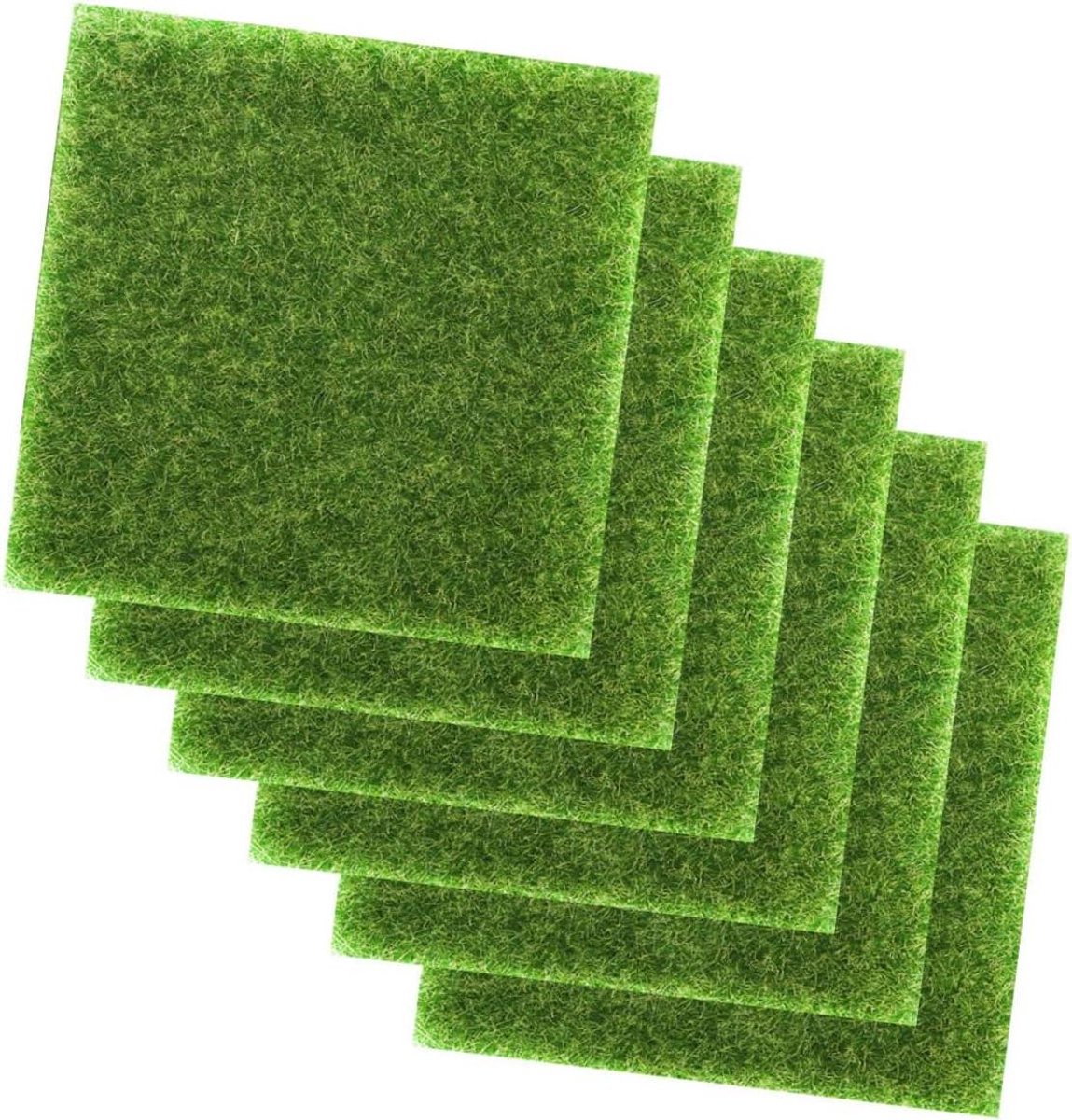 Kunstgras Matten - Nepgras Gazon - Balkon Decoratie - Onderhoudsarm - 15x15cm - Groen