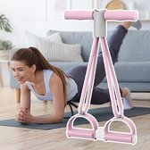 Pedaal Trekker - Fitness Banden - Buikspieren Trainen - Antislip Ontwerp - 350 g - Roze