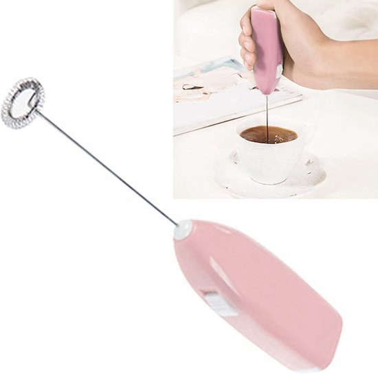 Elektrische Handmixer - Draadloze Mixer Drankjes - Drankjes Mixen - Lichtgewicht Ontwerp - 20 cm - Roze — afbeelding 4