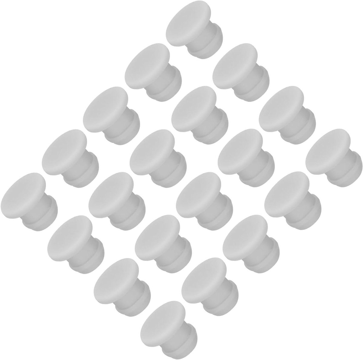 Siliconen Gatsstop - Rubberen Afdichting - Waterdicht Afsluiten - Snap-in Vergrendeling - 7 mm Diameter - Grijs