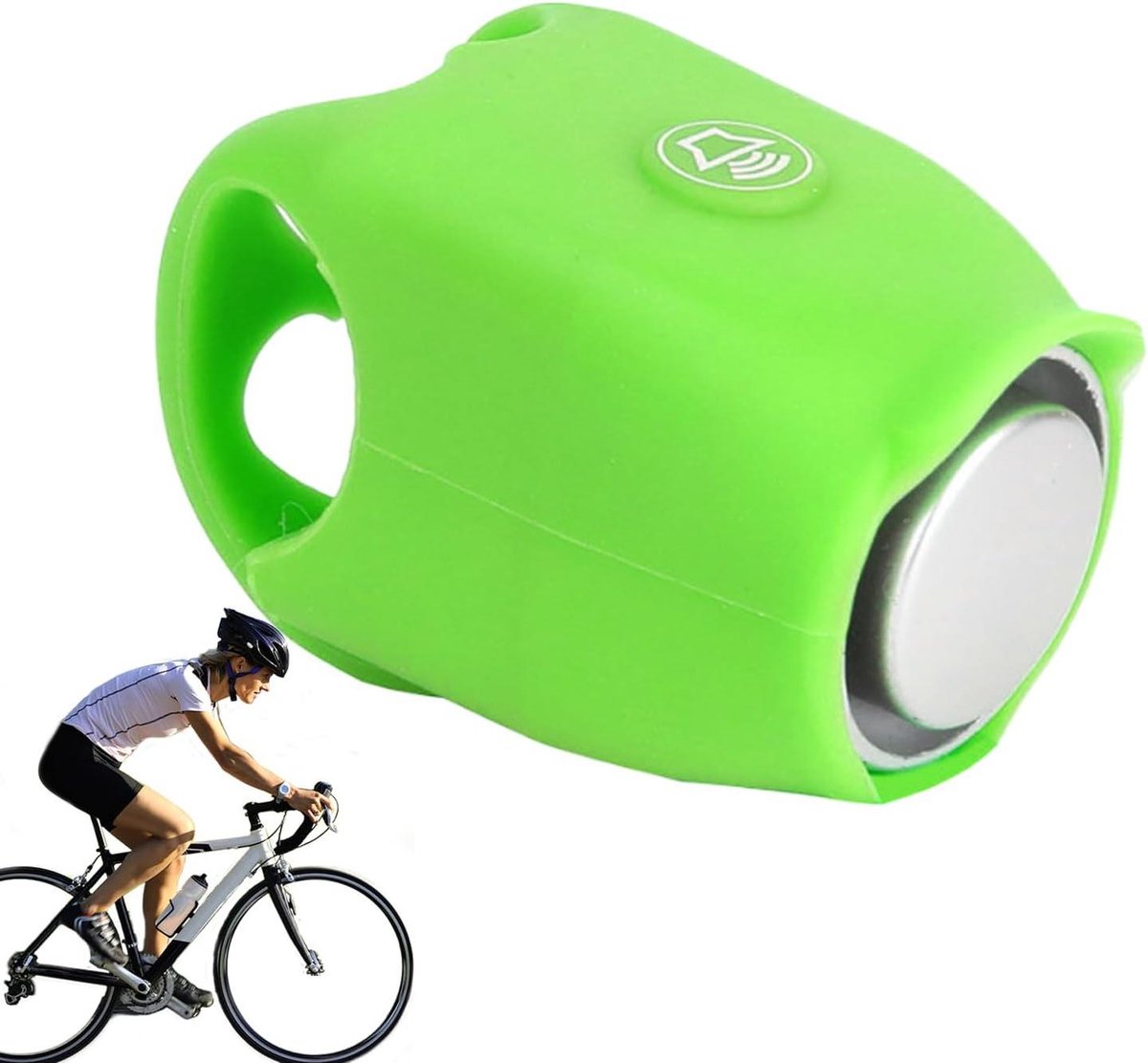 Fietsbel Kinderen - Elektrische Bel - Veilig Fietsen - Krachtig Geluid - Compact Design - Groen