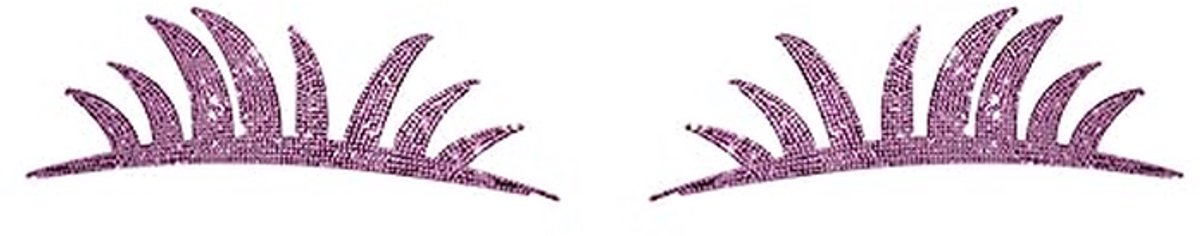 Autowimpers Stickers - Koplamp Decoratie - Auto Styling - Met Kristallen - 24.5 cm - Roze