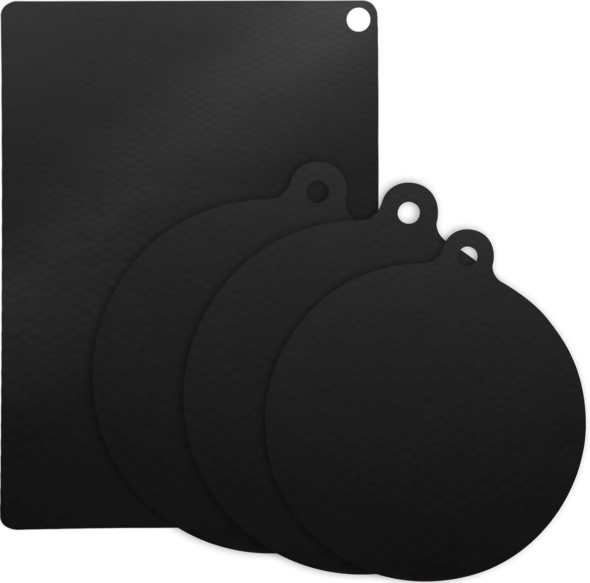 Inductie Kookplaat Matten - Beschermende Pads - Kookplaat Beschermen - Hittebestendig Tot 260°C - 4 Stuks Set - Zwart