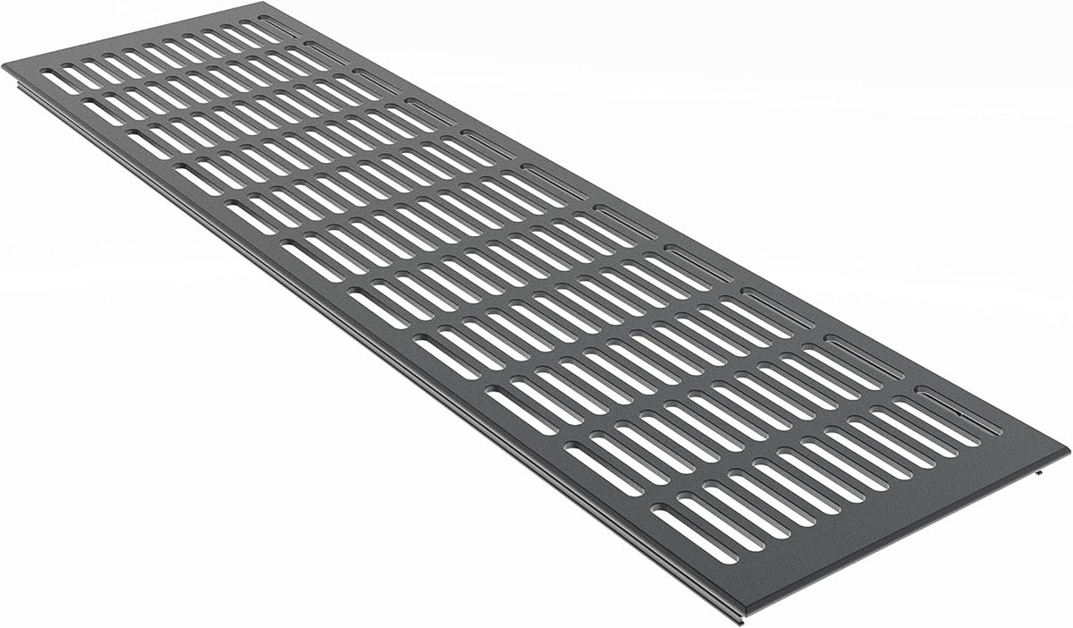 Ventilatierooster Aluminium - Rooster Deur Ventilatie - Ruimtes Ventileren - Gepoedercoat Oppervlak - 150 mm Breed - Antraciet RAL7016