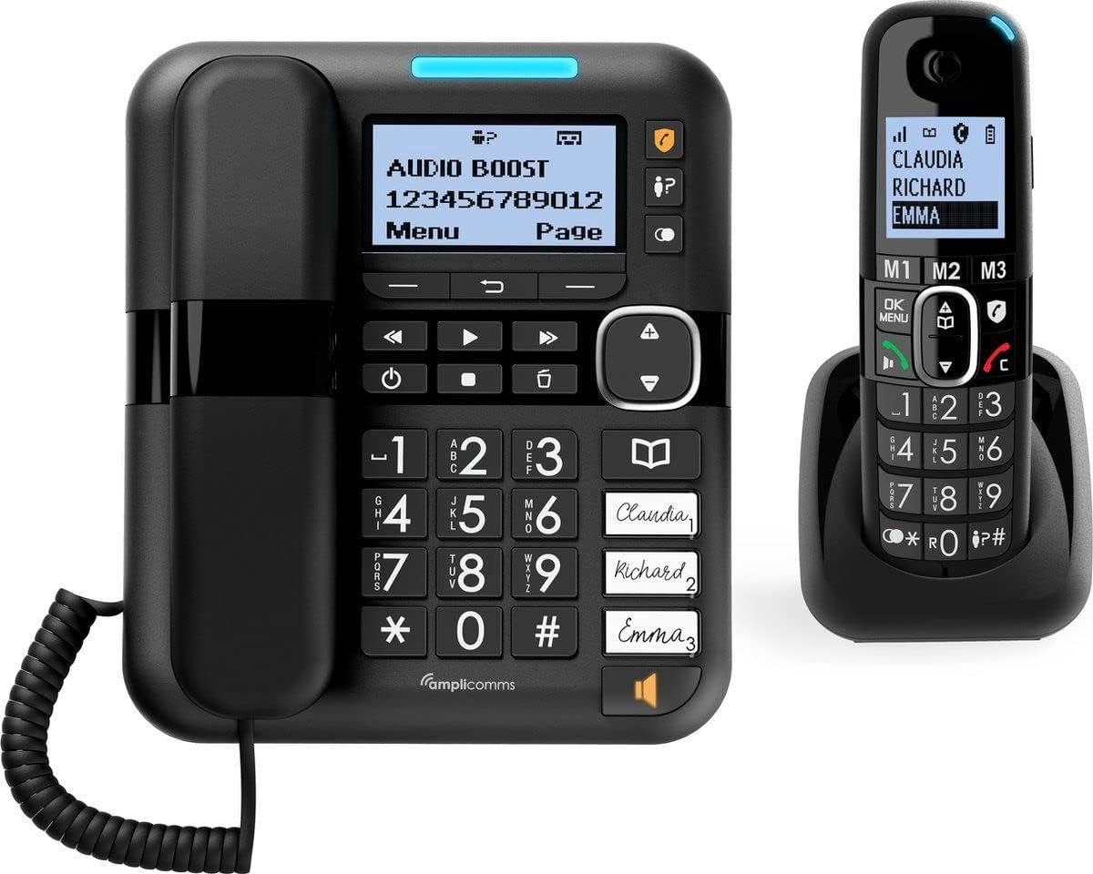 Vaste en Draadloze Telefoon - Senioren Telefoon - Eenvoudig Bellen - Grote Toetsen - 100 Contacten - Wit