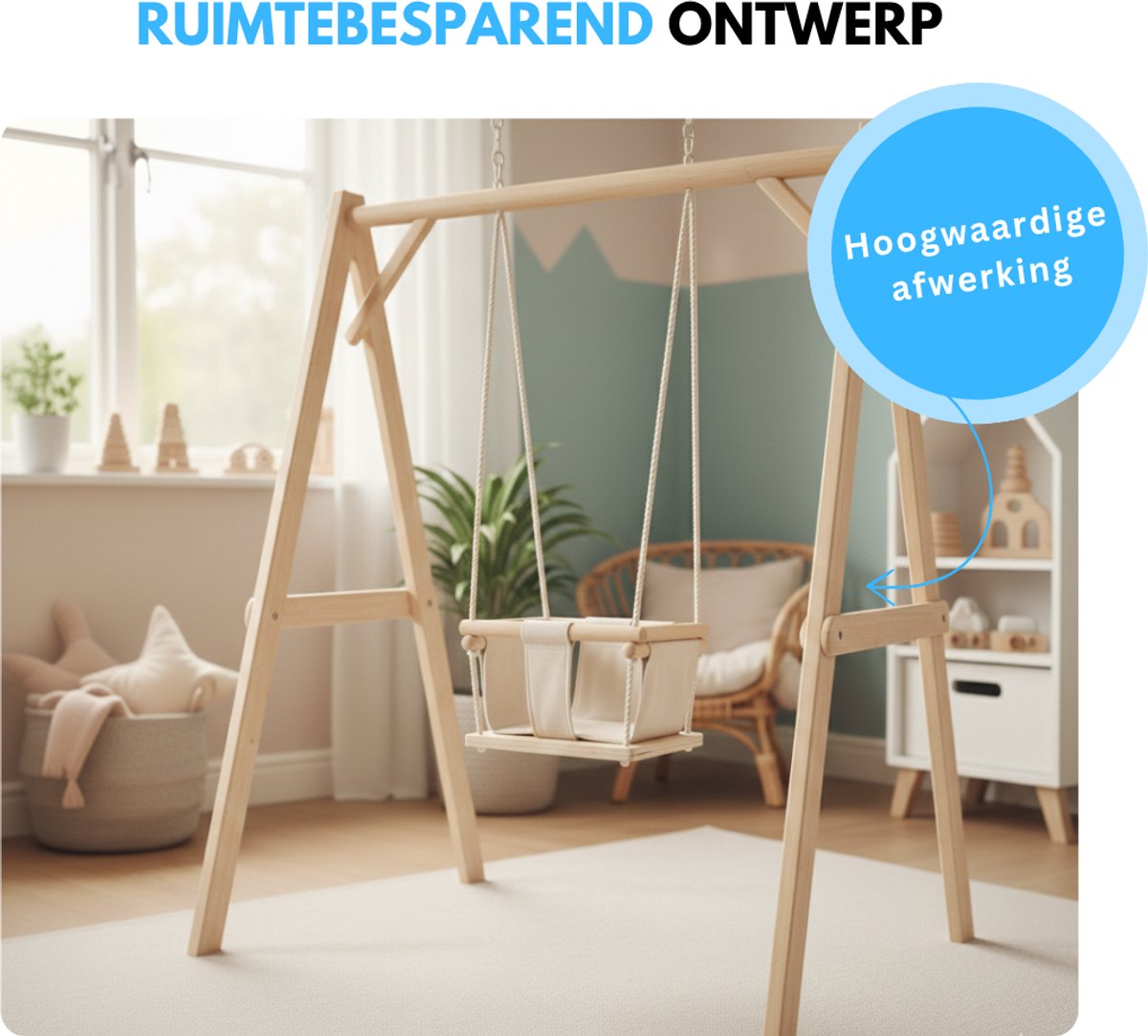 Livista Houten Babyschommel - Inklapbaar thumbnail 4