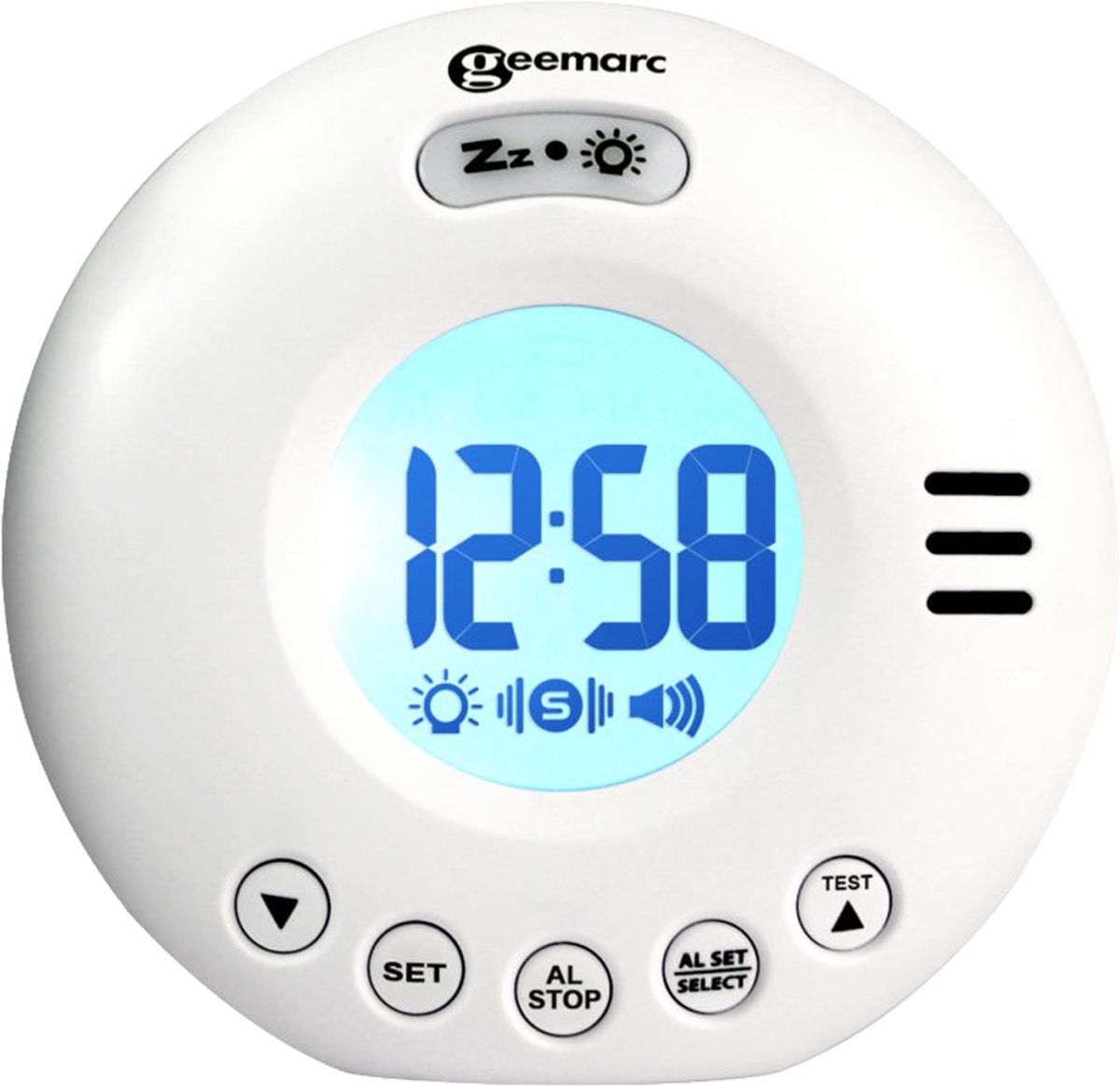 Geemarc Wake 'n' Shake Voyager reiswekker – met trillingen – 75dB