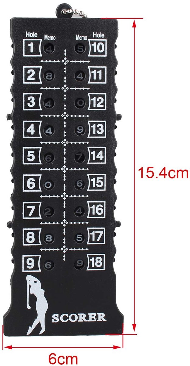 Dailygoods- Scorebord Golf - Waterdicht - 18 Scores - Handzaam - Kunststof - Duurzaam - Ideaal voor Competities - Scorecounter van Dailygoods — afbeelding 4