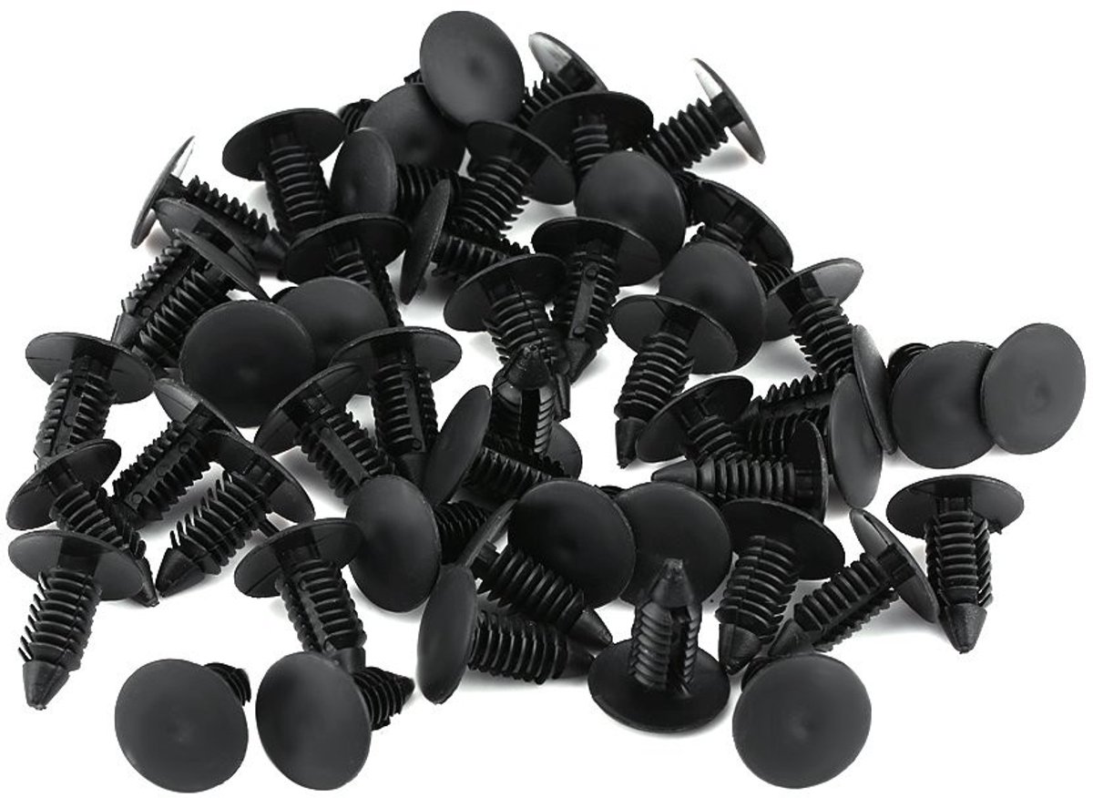 Dailygoods- Bevestiging Clips 50st - Klinknagels voor Auto - Push Pin Clip - Bekleding Clips - Kunststof - Universele Fitting 21x17x8mm