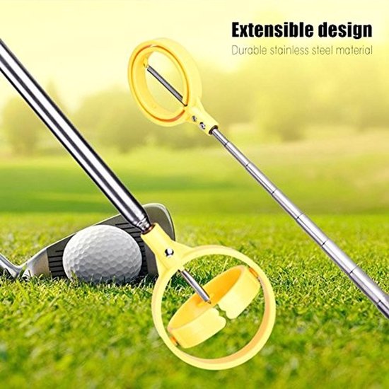 Shopcentral - Golfballen Picker - Telescopische Balretriever - Praktisch Golfaccessoire - Geel - Golfbal Opvanger - Efficiënt Voor Golfspelers van Merkloos — afbeelding 2