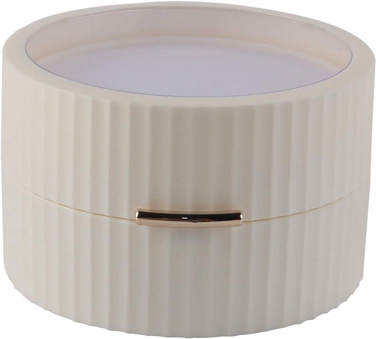 Sieradendoos - Klein Organizer - Sieraden Opbergen - Zachte Fluwelen Voering - 100x92x57mm - Wit
