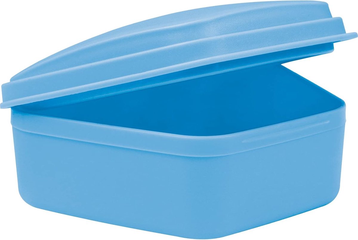 Prothese Box - Kunstgebit Opberger - Hygiënisch Opbergen - Slagvaste Kunststof - 73 x 25 x 65 mm - Blauw
