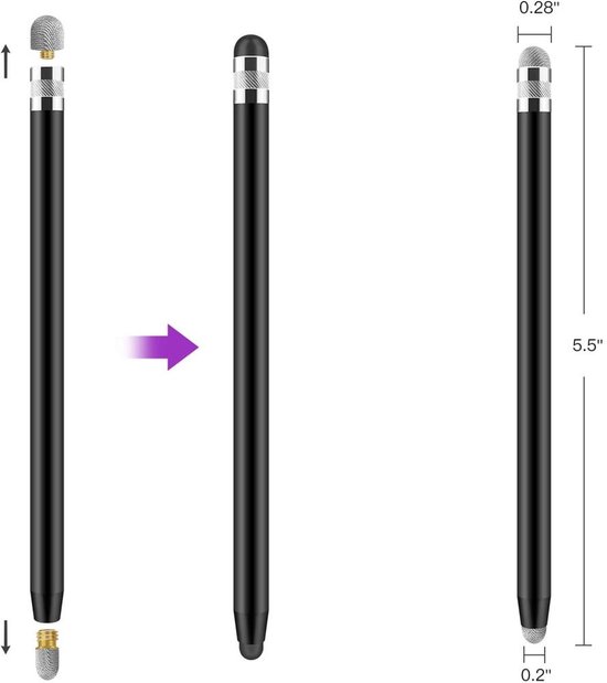 Tech-Protect 4-Punts Stylus Voor Telefoons Tablets Ipad Samsung Snelle Reactie — afbeelding 3
