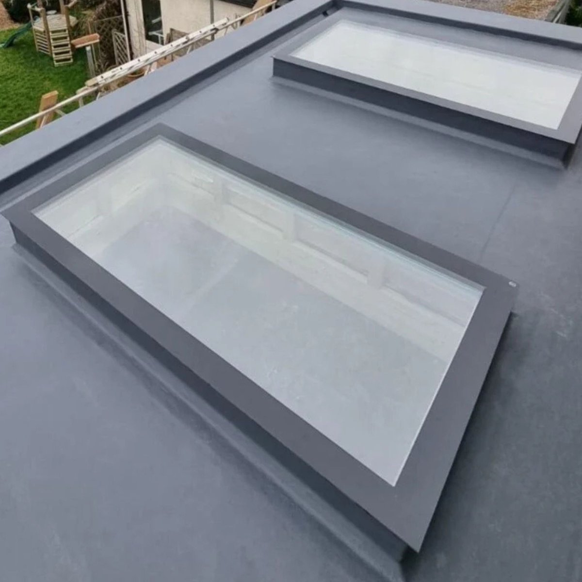 Platdakraam - 100 x 200cm | Dakraam 1000 x 2000 mm | Driedubbel glas, Frameloos, Premium Kwaliteit