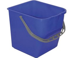 Werkwagen Emmer - Schoonmaak Emmer - Professioneel Schoonmaken - Vierkante Vorm - 25 Liter - Blauw