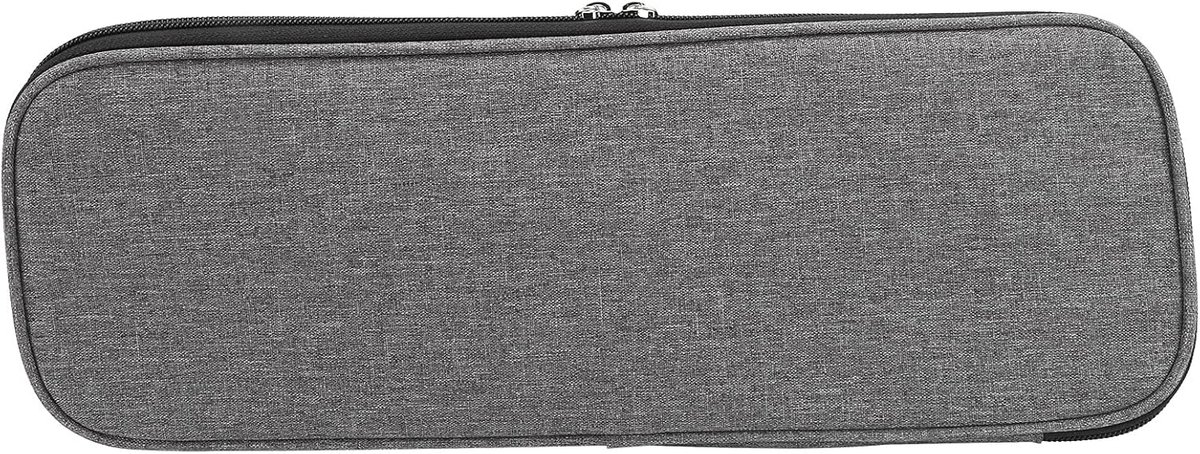 Opbergtas voor breinaalden en haaknaalden – 600D Oxford‑doek – lang – grijs