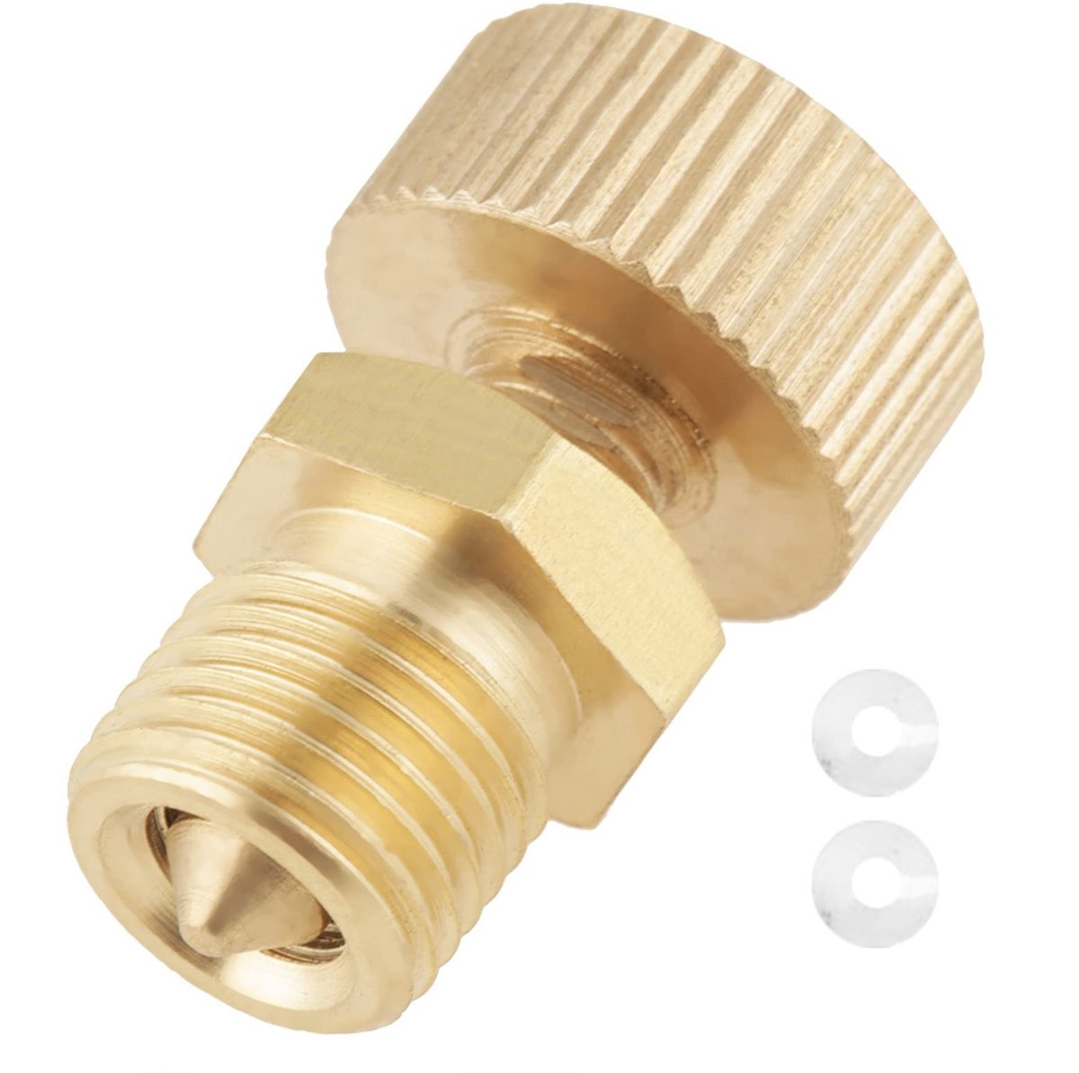 Dailygoods- Ontluchtingsventiel Messing - Vervangende Schroef 10 x 1 mm - Hogedruk Luchtpompen - Efficiëntie Verbeteren - Max. Werkdruk 65 MPa - Gewicht 20 gram - Ventiel