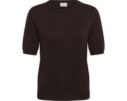 Kaffe KAlizza O-neck pullover Dames Trui - Coffee Bean