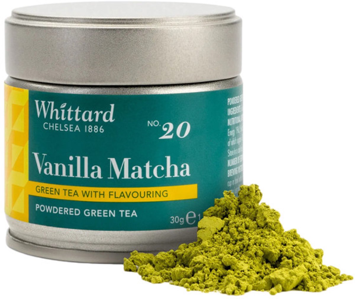 Matcha thee met vanillesmaak Whittard of Chelsea, 30 g