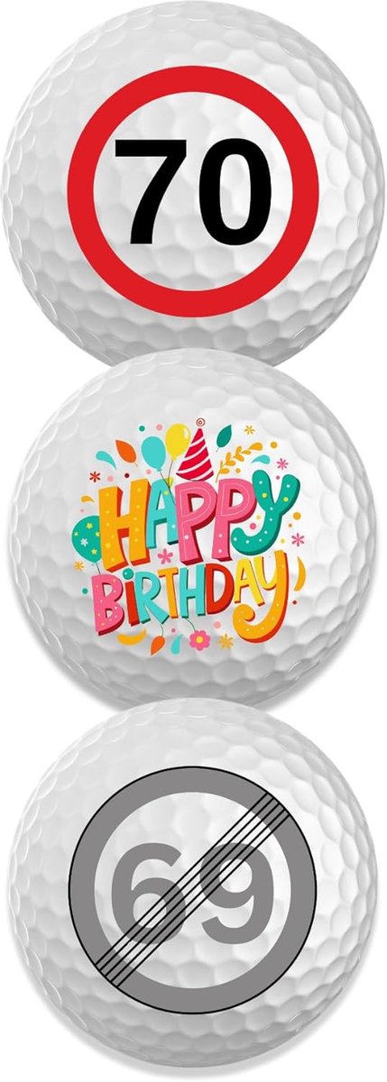 Golfballen Set - Verjaardagscadeau - Sporten - Uniek design - 3 stuks - Wit — afbeelding 3