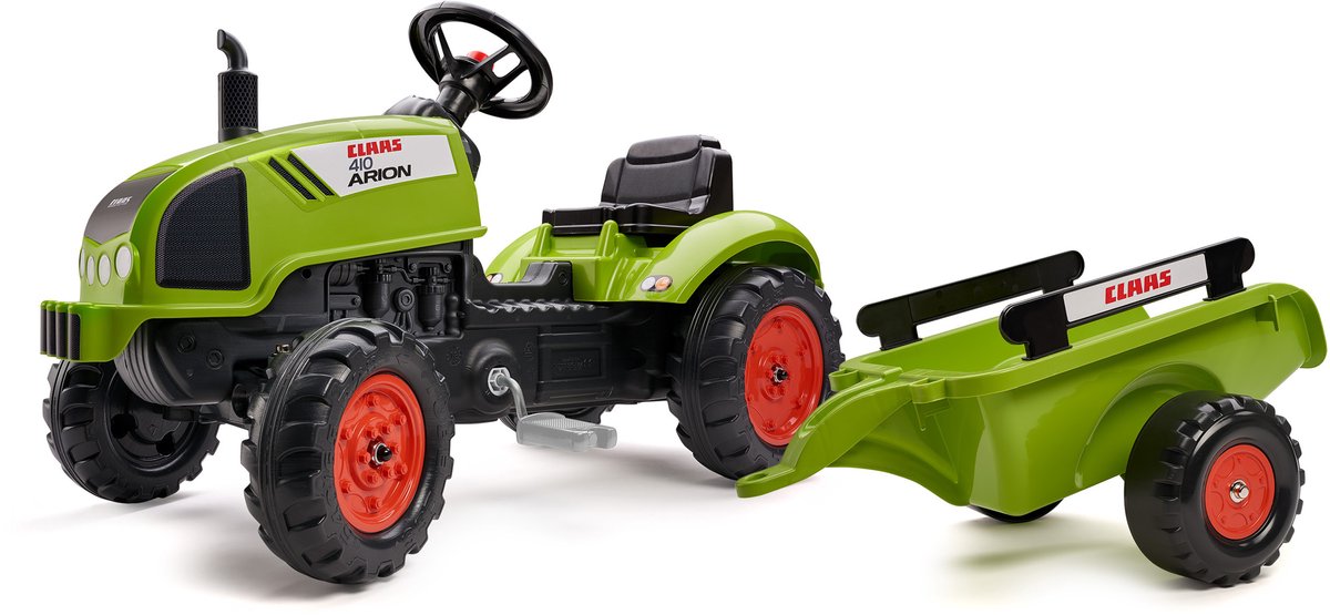 Falk traptractor Claas Arion 410 met trailer