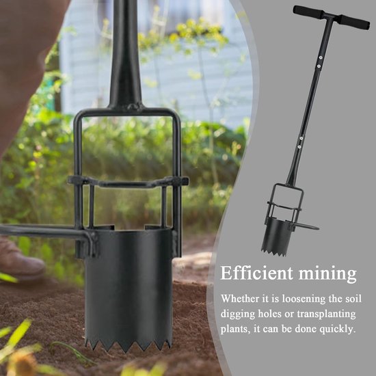 Plantgereedschap Staal - Graafhulp Tuin - Bloembollen Planten - Ergonomisch Handvat - 37 x 28 cm - Metaal — afbeelding 4