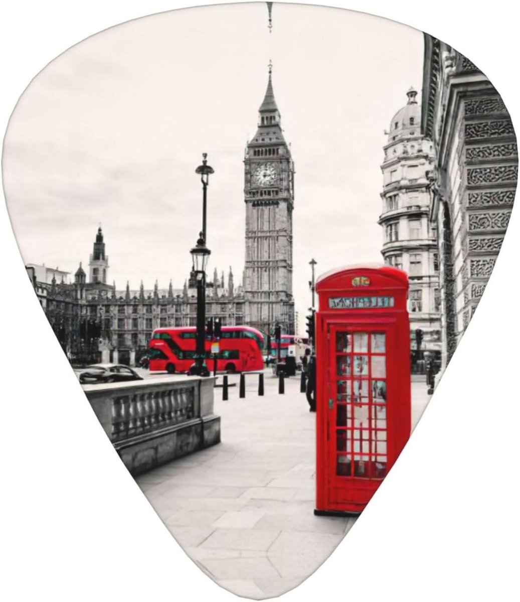 Ukelele Plectrums - Gitaar Picks - Muziek Maken - Drie Dikte Variaties - 12 Stuks - Rood Londen