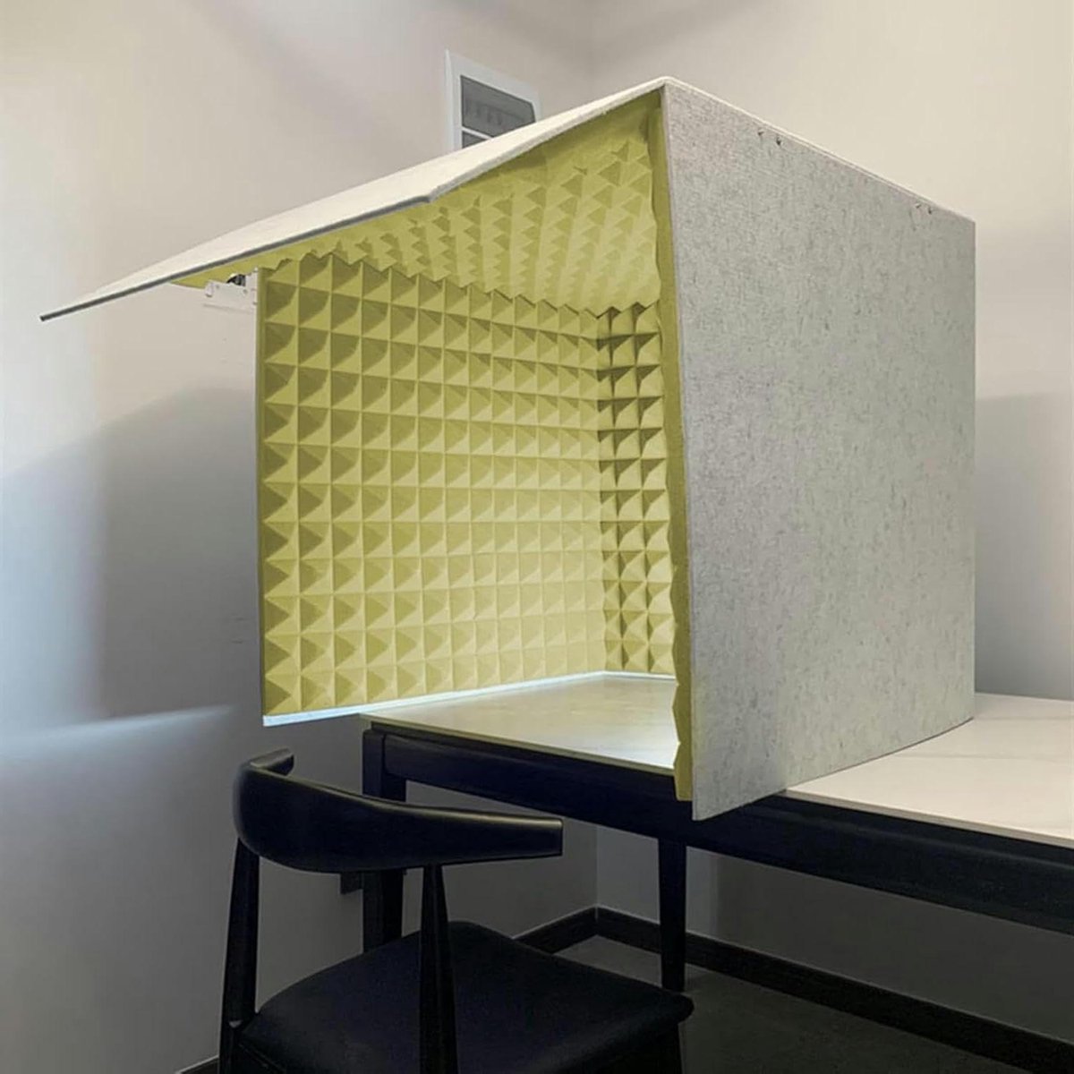 Geluidsisolatie Cabine - Opname Studio - Thuis Opnemen - Bureau Montage - 80x80x80 cm - Geel