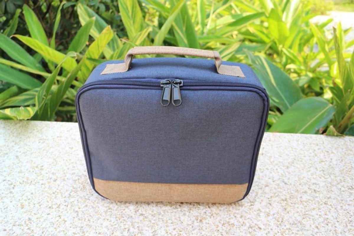 Projectortas - Draagbare hoes - Veilig transport - Verstelbare indeling - 25 x 15 x 3 cm - Blauw