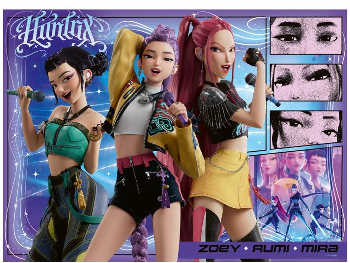 Ravensburger - Legpuzzel - Kpop Demon Hunters - Puzzel 100 XXL stukjes — afbeelding 3