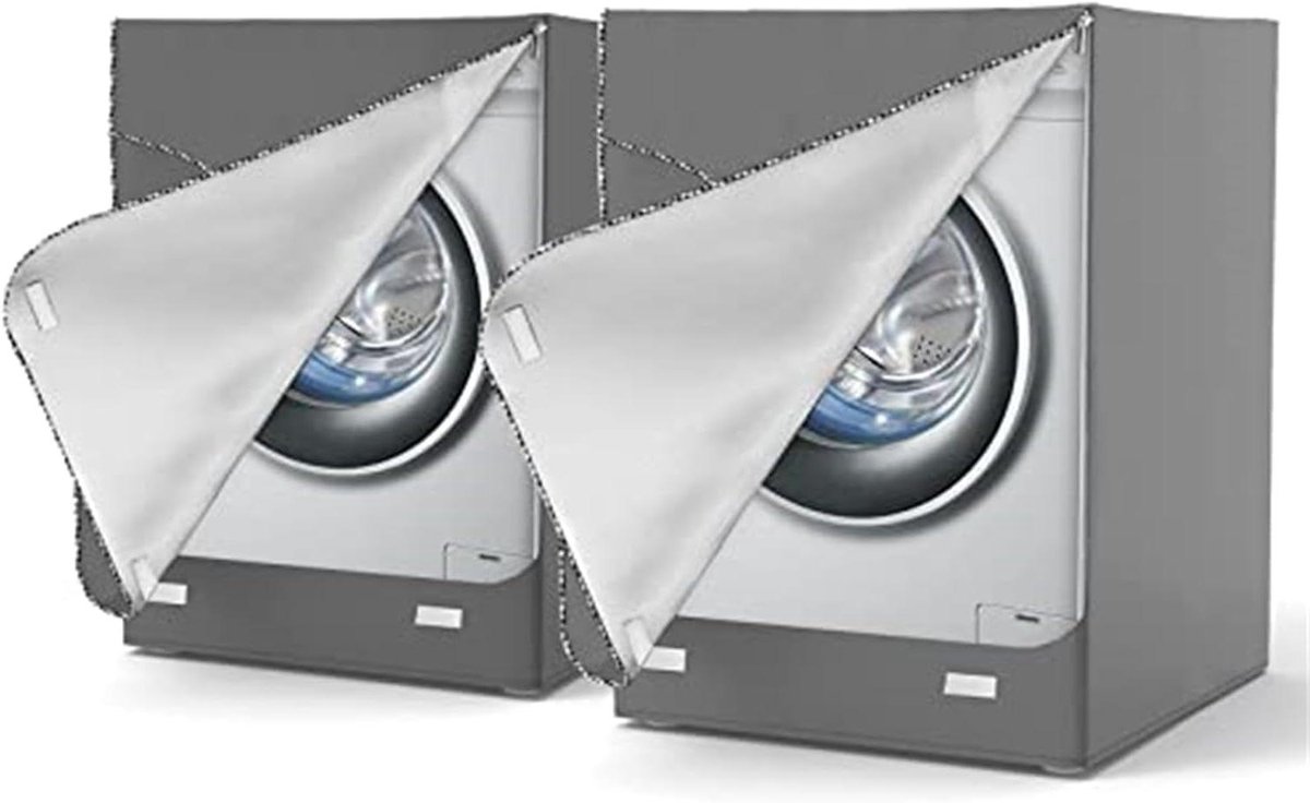 Wasmachine Drogerhoes Apparaat Cover Apparaat Beschermen Waterdicht Oxford Materiaal 69 x 85 x 98 cm Grijs