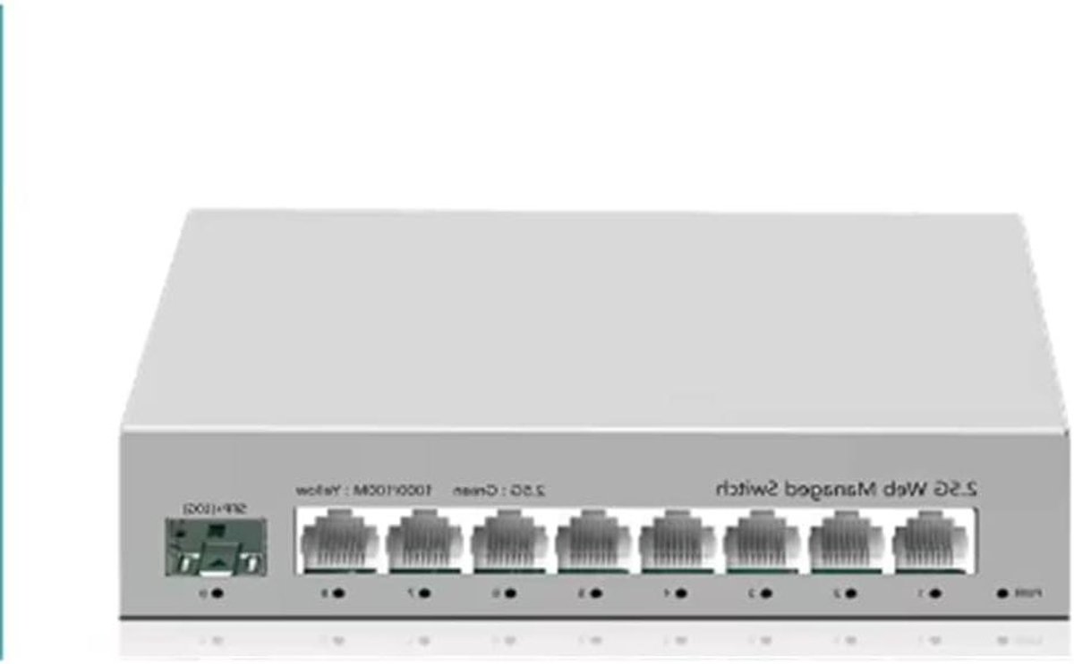 Netwerk Switch - Managed Switch - Netwerk Uitbreiding - 2.5GbE Snelheid - 8 Poorten - Grijs