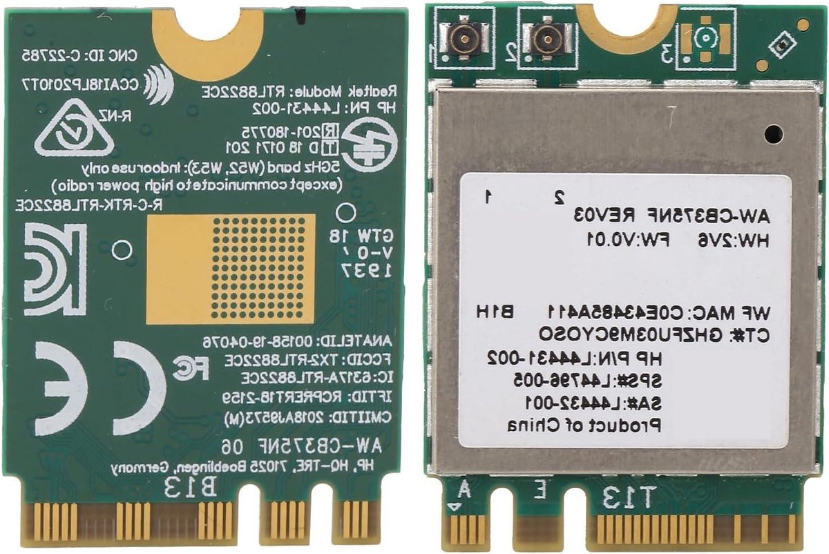 Draadloze Netwerkkaart - WiFi Module - Snelle Internetverbinding - WiFi 6E Ondersteuning - M.2 NGFF - Groen