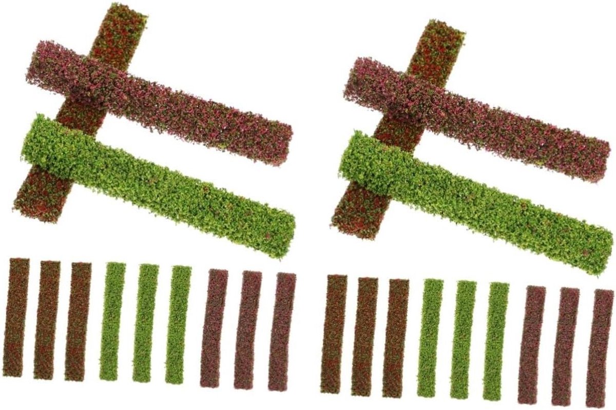 Kunstgras Clusters - Miniatuur Gras - Landschap Decoratie - Realistisch Ontwerp - 12 Stuks - Groen