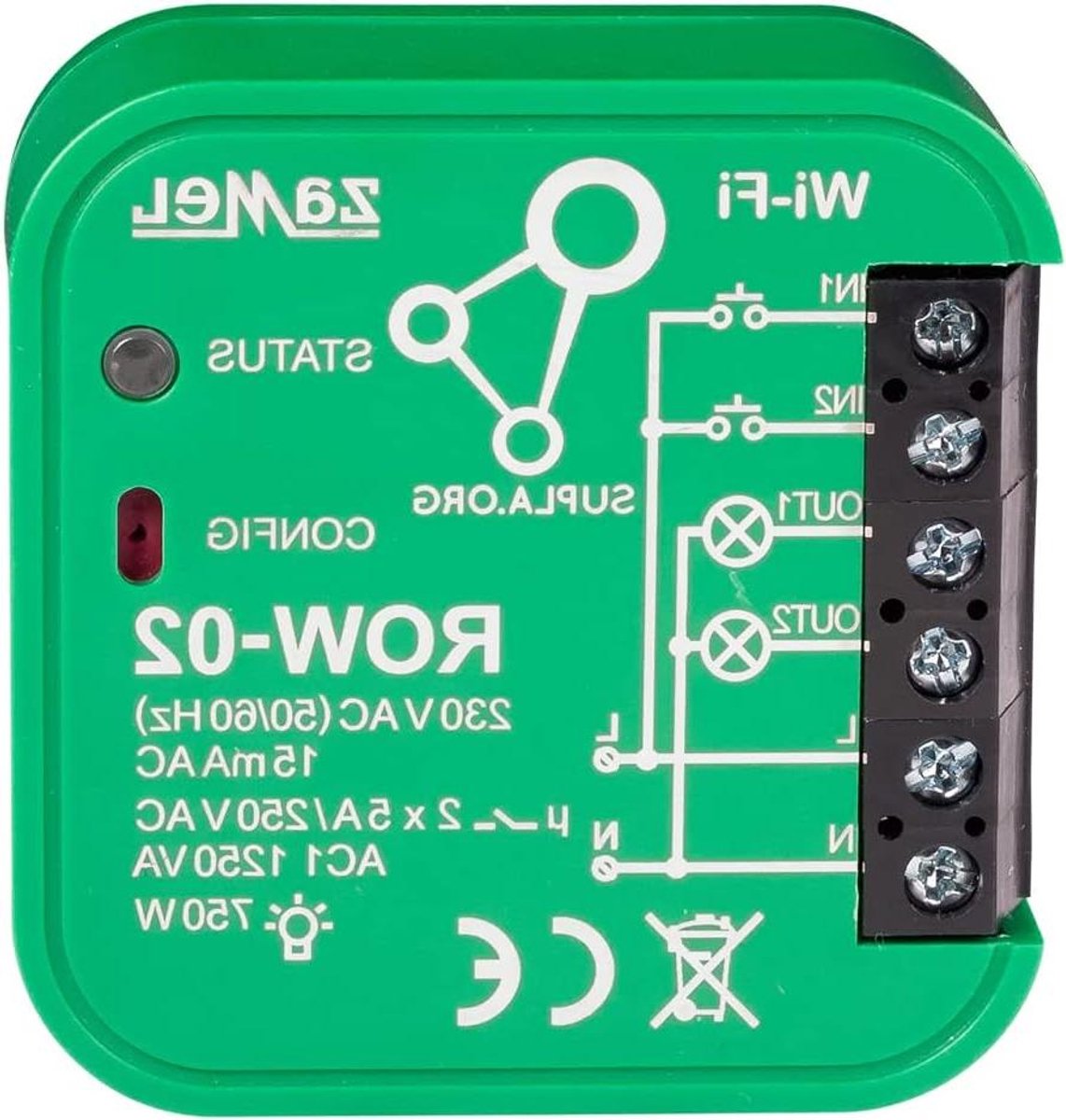 Wifi Ontvanger - App Bediening - Apparaten Sturen - 2 Kanaals Module - 1 Watt - Wit