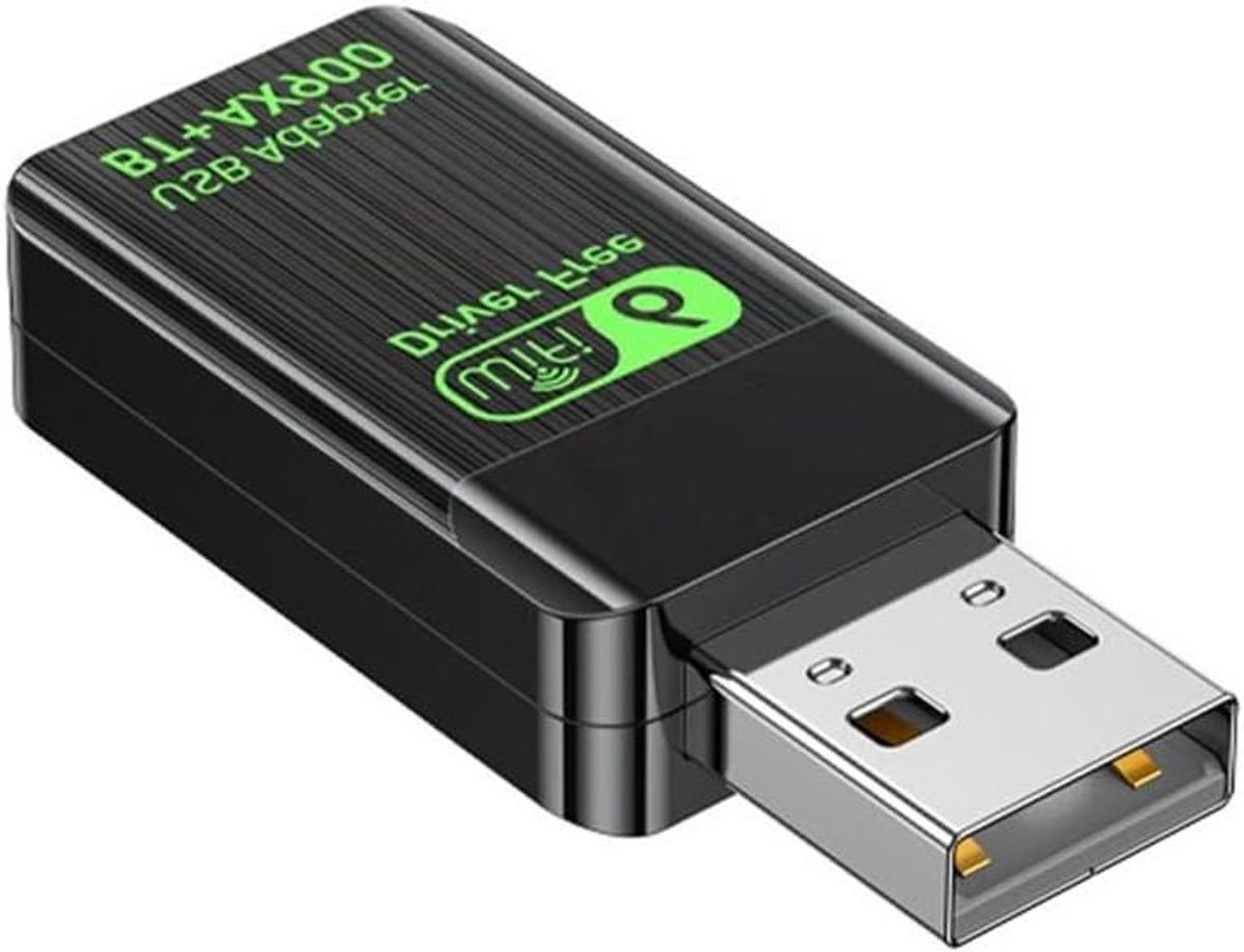 Draadloze Netwerkkaart - Wifi Dongle - Snelle Internetverbinding - Dual Band Wifi 6 - 866 Mbps - Zwart