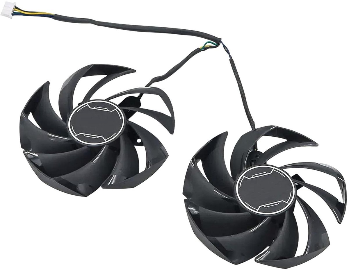 Videokaart Ventilator - Koelonderdeel PC - Grafische Kaart Koeling - Efficiënte Warmteafvoer - 87MM - Zwart