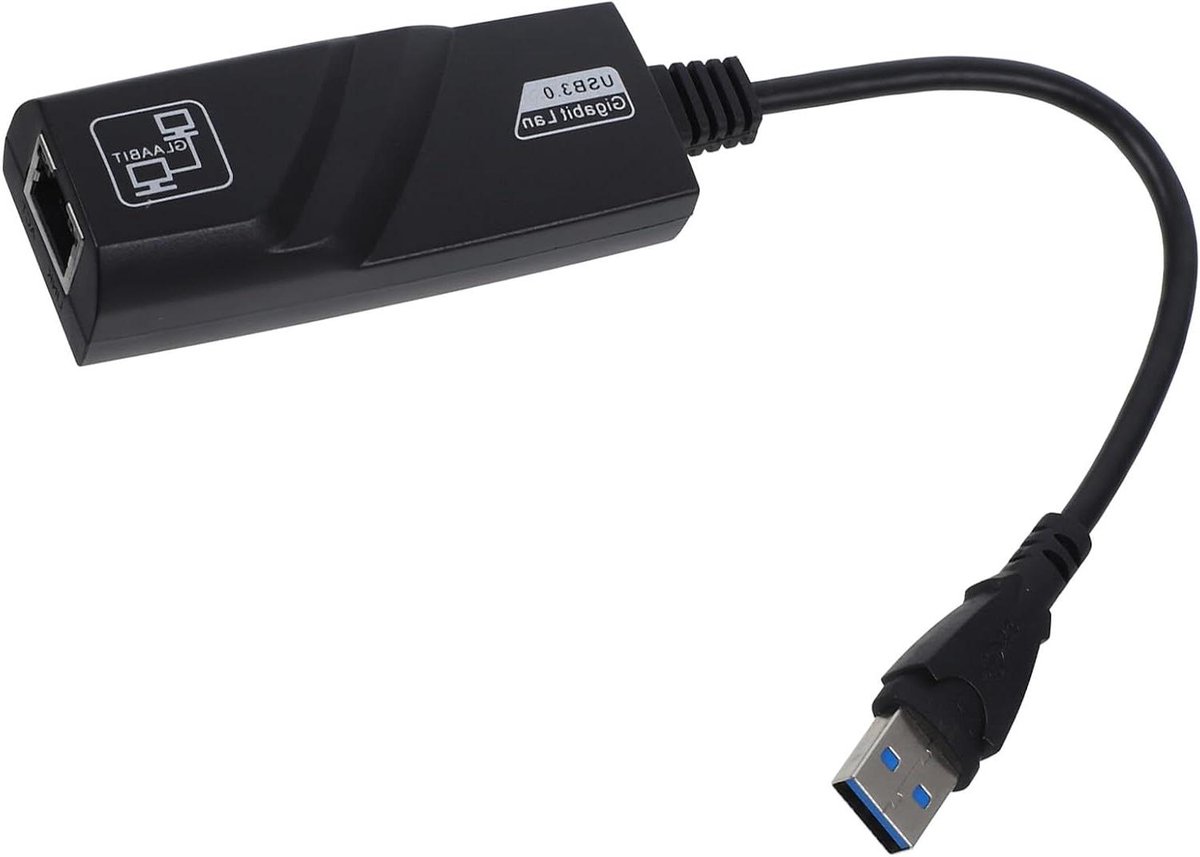 Netwerk Adapter - LAN Kaart - Snelle Internetverbinding - Driverless Installatie - Gigabit Snelheid - Zwart