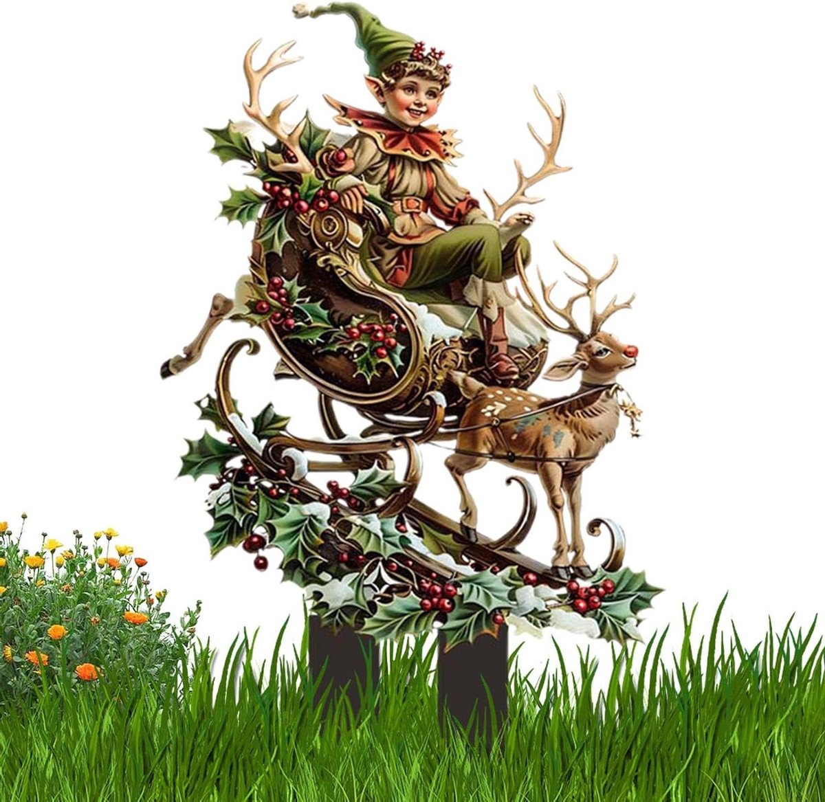 Tuinsteker Feeënfiguren - Miniatuur Decoratie - Tuin Aankleden - Betoverende Details - 1 stuk - Multicolor