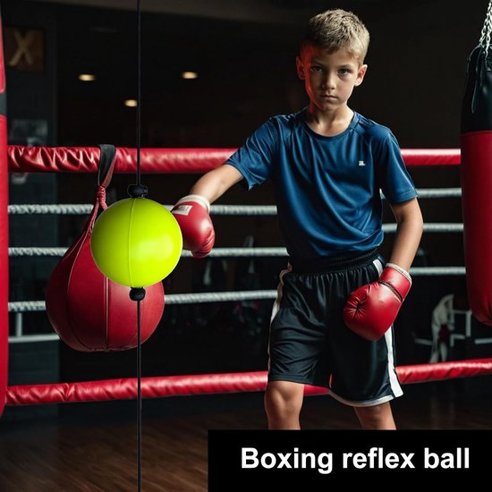 Slagbal Training - Reactie Bal - Coördinatie Verbeteren - Snelle Installatie - 2.5 Meter Touw - Zwart — afbeelding 3