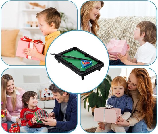 Mini Biljartspel - Tafelbiljart Plezierset - Indoor Entertainment - Realistische Gameplay - 35.5 x 18.2 cm - Houtkleur van mini — afbeelding 5